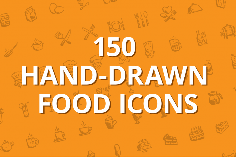 150个手绘食物图标