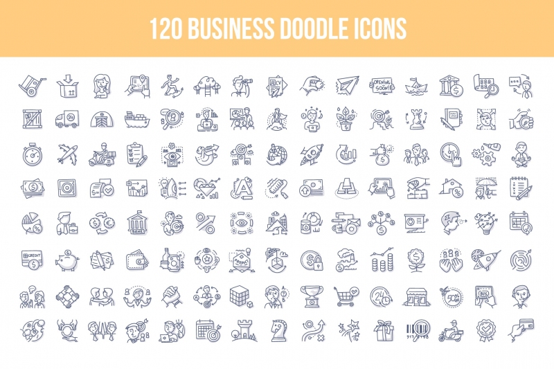 120业务涂鸦图标icon下载